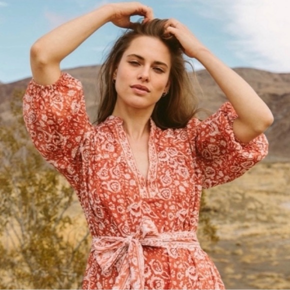 Cleobella Sara Midi Dress in terracotta NWT - Picture 7 of 7